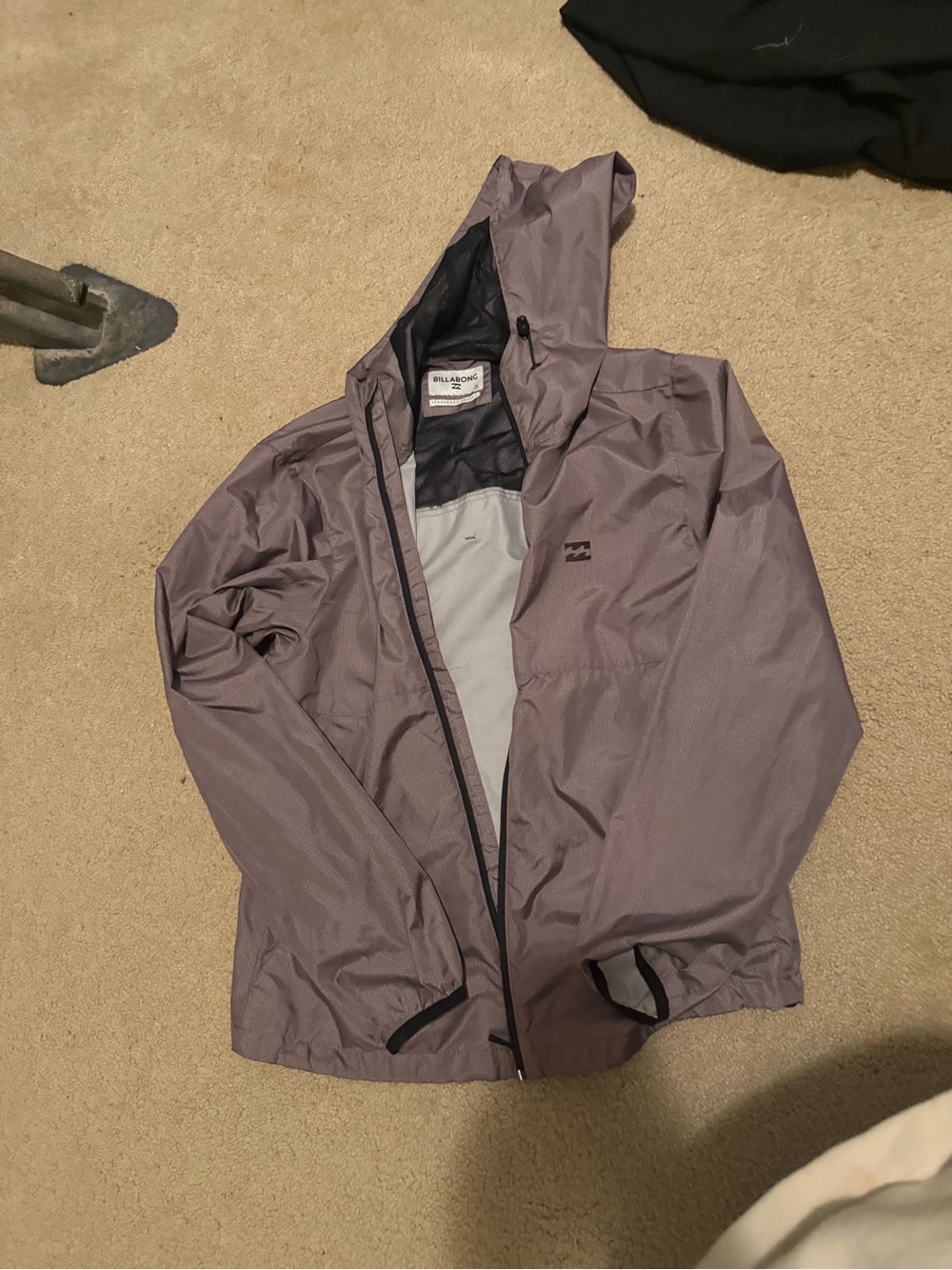 Billabong Men’s Hooded Shell Jacket - Medium Gray